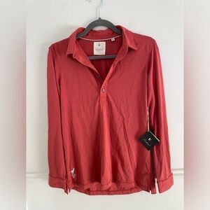 BNWT LinkSoul Women’s Golf Three Quarter Salmon Long Sleeve Top Large